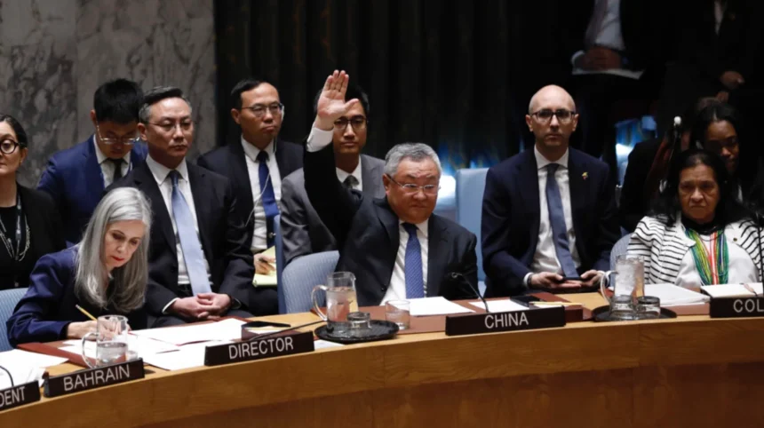 China and Russia veto UN resolution on protecting Hormuz shipping