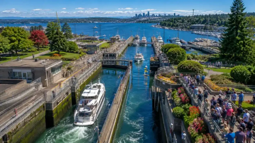 Tourists Love Visiting Ballard Locks in Seattle